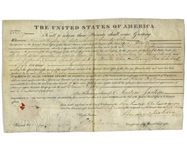 Andrew Jackson Land Grant Signed as President